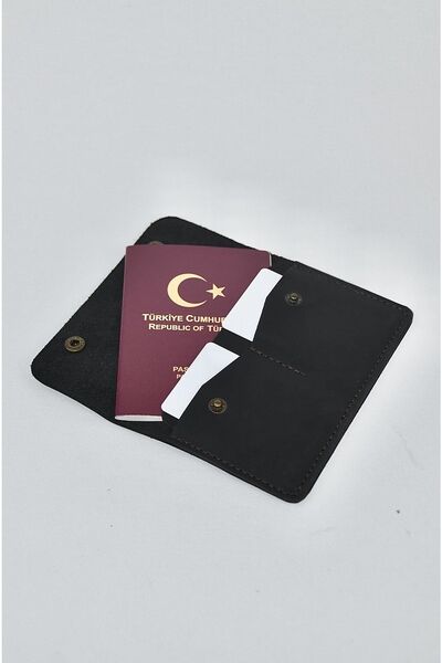 Mess collection El Yapımı Hakiki & Gerçek Deri Pasaport Cüzdanı/seyahat Cüzda...