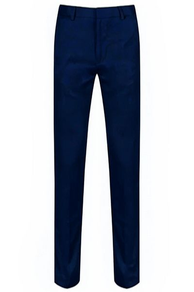 BayBayan Navy Blue Lycra Men's Ankle Length Casual Trousers