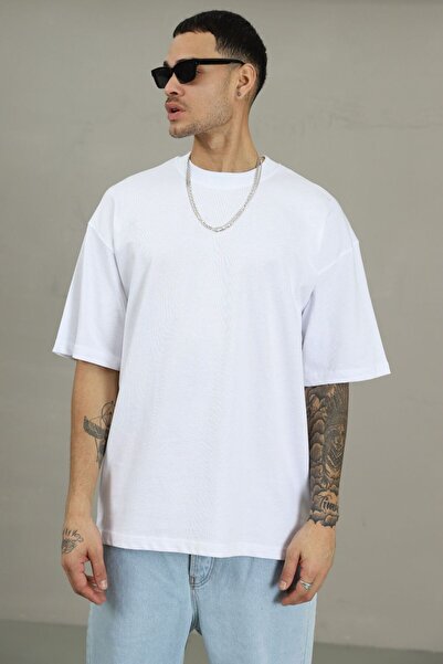 CAN ÇAPAR Ανδρικό μπλουζάκι oversized Fit 100% βαμβακερό με χοντρή υφή