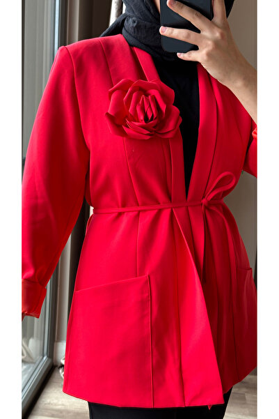 MISEY BOUTIQUE GÜL DETAYLI BAĞLAMALI BLAZER CEKET