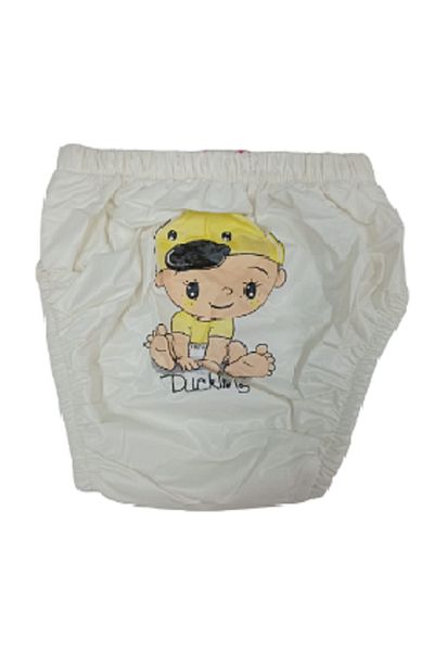 Poope's Ecru Patterned Baby Training Pants - Single