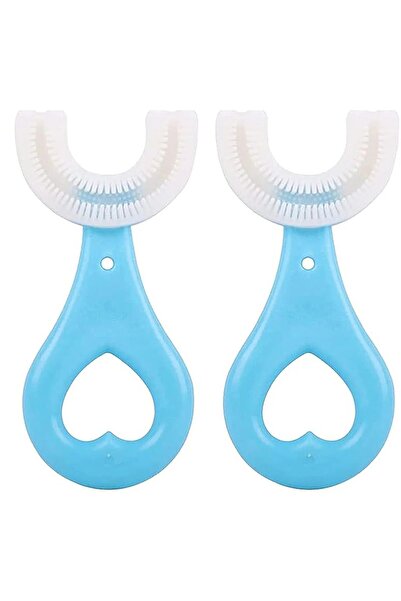 CARNIVAL LAND U Şekilli Bebek Diş Fırçası Silikon Hijyenik Mavi 2-6 Yaş Çocuk...