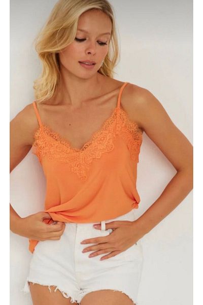 Gökcengirl Strappy Lace Collar Blouse