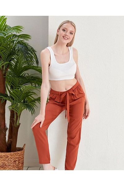 HANIMCA GİYİM Women's Summer Viscose Trousers