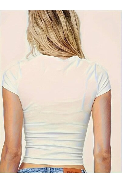 Touz Moda Bluză crop lungă cu curea imprimată Gazelle