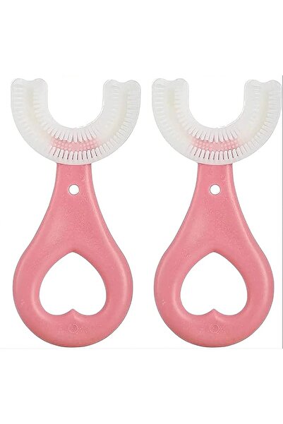 CARNIVAL LAND U Şekilli Bebek Diş Fırçası Silikon Hijyenik Pembe 2-6 Yaş Çocu...