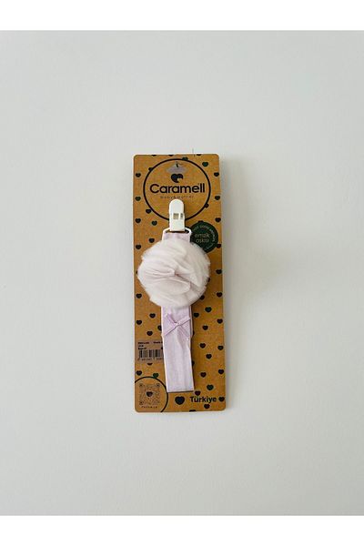Caramell Lilac Color Pacifier Strap Compatible for Newborn Babies - 0-18 Months