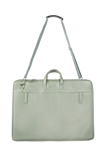 hobi market art Deri Proje Resim Çantası 55x75 cm. PASTEL MİNT YEŞİLİ