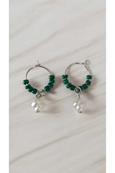 nasclaycollection Green Hoop Earrings for Special Occasions - Mother's and Va...