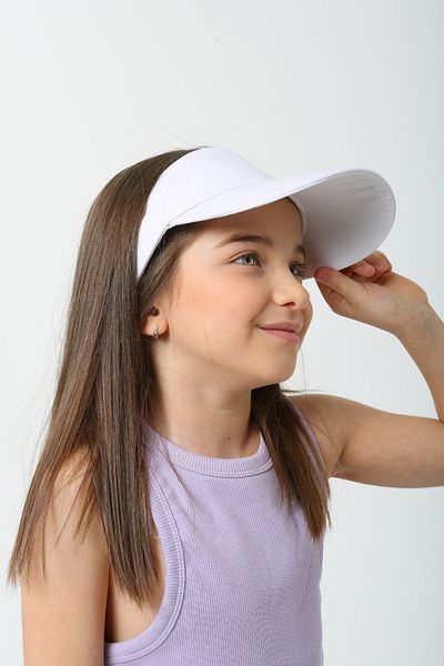 MARBERRY 10-18 Years Unisex White Tennis Visor Hat