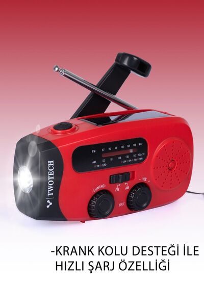 TWOTECH Deprem/Acil Durum Radyosu ve Powerbank
