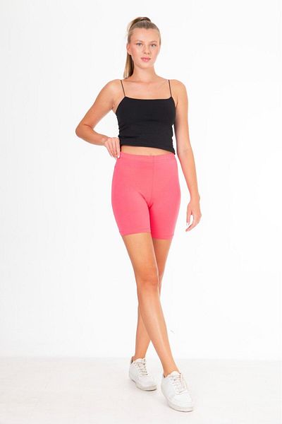 Tight Lady Pantaloni scurți până la genunchi din bumbac pieptănat 100% bumbac Lycra de calitate superioară Colanți motociclist cu talie înaltă