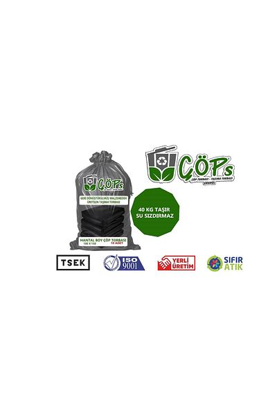 Kayasakal 10 Pieces Black Thick Size Cast Garbage Bag - Transport and Shipping Hantal (100X150)
