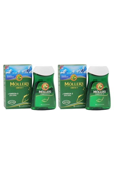 Möller's Mullers' Omega 3 Fish Oil - 60 Capsules 2 Pack