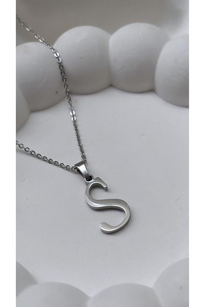 Accessories Silver Colored Steel Letter Necklace
