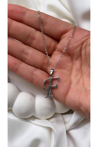 Accessories Silver Colored Steel Letter Necklace