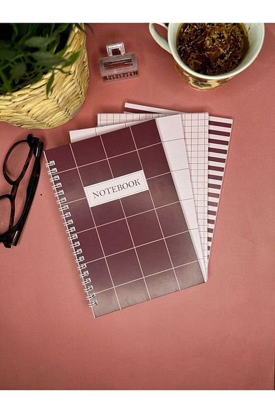 Smile Notes 40 Sheets Spiral School Notebook - 13,5x20 Cm, Set of 4