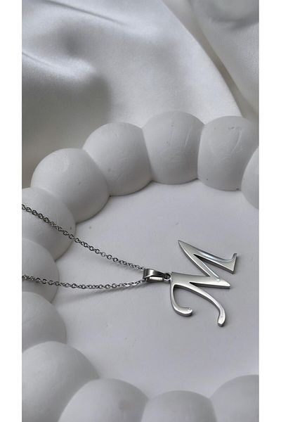 Accessories Silver Colored Steel Letter Necklace