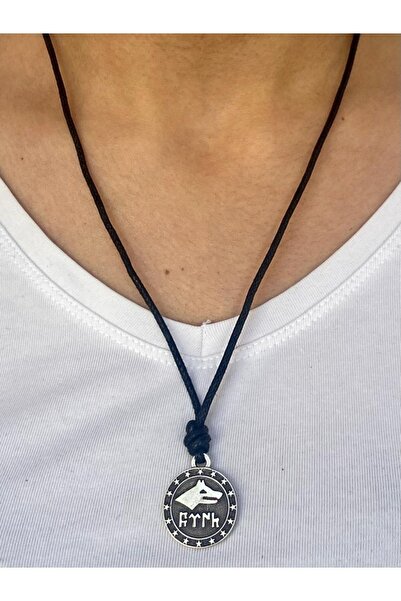 etniko Gray Wolf Themed Unisex Adjustable Necklace