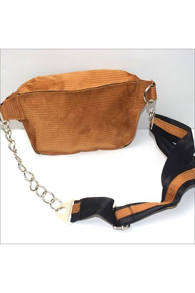 eliteshop Elite Nova Shopping Brown Unisex Waist Shoulder Bag Velvet Design Kno:17