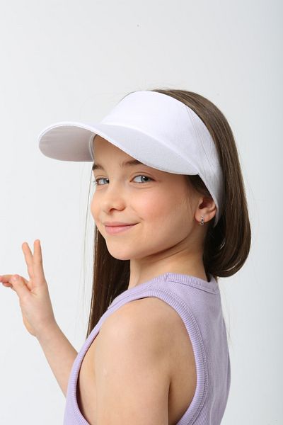 BALIENTE 10-18 Years Unisex White Tennis Visor Hat