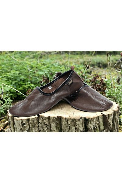 Akdam Brown 100% Leather Hajj Umrah Tawaf and Home Shoes