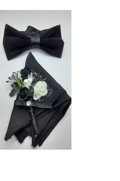 YAĞMUR SANAT TASARIM CUTTON BOW TIE WIPES COLLAR FLOWER