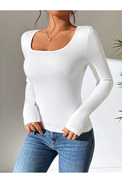 Mad&Calf بدلة نسائية بأكمام طويلة ورقبة قارب