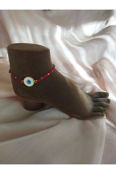 derokas Red Eye Anklet Rope