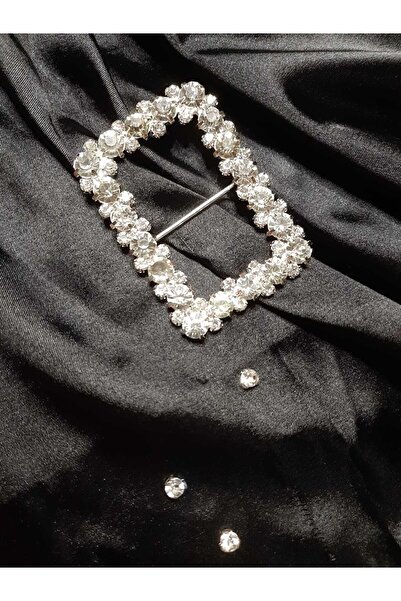 suhneva Kristal Taşlı Kemer Tokası Dikdörtgen