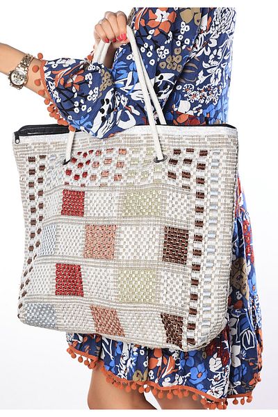 Moka Shopin Ajda Colorful Stylish Beach Bag