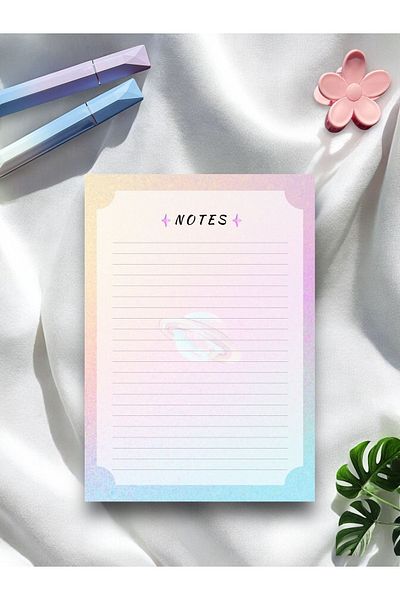 Mirya Notes Bloc de note A5 cu model de planetă colorată - Bloc de note