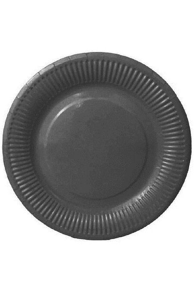 Benim Marifetlerim 8 Plain Black Cardboard Plates
