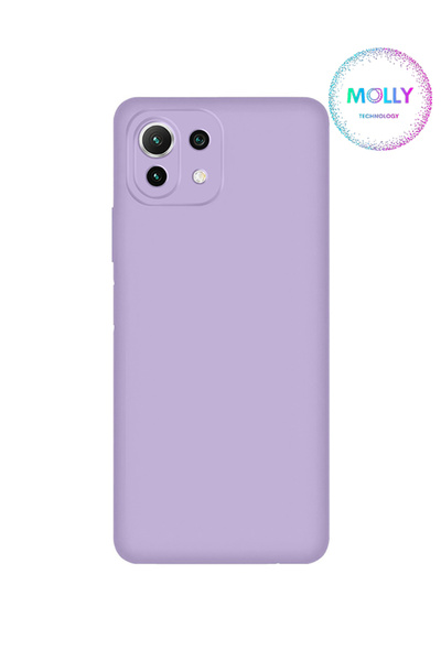 Molly Xiaomi Mi 11 LİTE İçin Lila Liquid İçi Kadife Silikon Kılıf