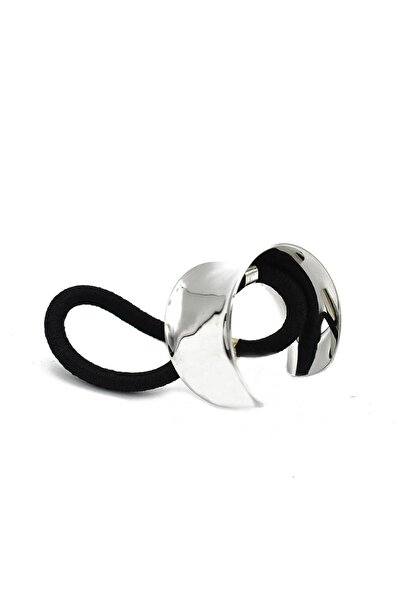 Rachel Silver Metal Vintage Buckle - Elastic Ponytail Buckle