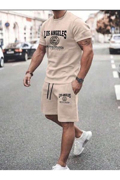 trend selection Los Angeles 1850 California Printed Unisex Oversize Suit Set