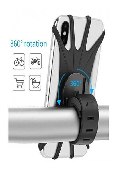 hipiylow Esnek Silikonlu Örümcek Bisiklet Telefon Tutucu