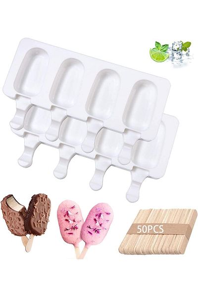 Myend 4-Piece Large Size Practical Magnum Silicone Ice Cream Mold - 2 Pieces