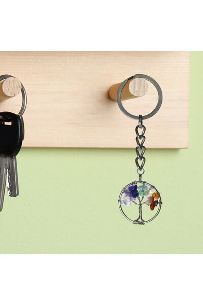 ILGIN DOĞAL TAŞ TAKI Breloc cu pietre prețioase Chakra |   Breloc Arborele Vi...