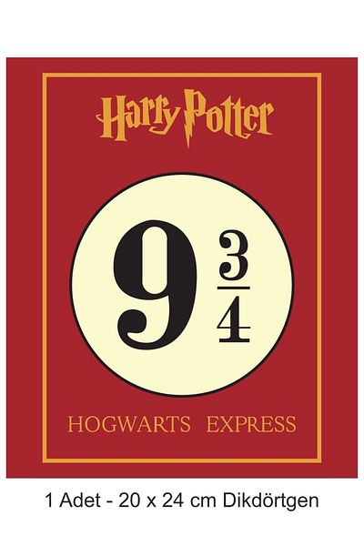 Atölye7Tasarım Harry Potter 9 3/4 Ornament de tort comestibil de dimensiuni mari pentru prăjituri Cupcake Bomboane Imprimare hârtie din pastă