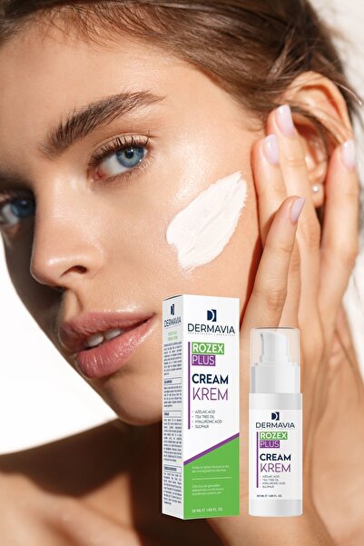 Dermavia Rozex Plus Krem 50 ml Çay Ağacı Yağı, Kükürt, Azelaik & Hyaluronic Asit