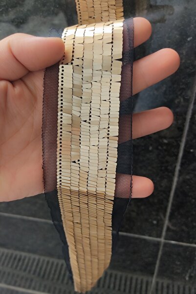 DUAYEN pul payetli mat gold desen 1 metre
