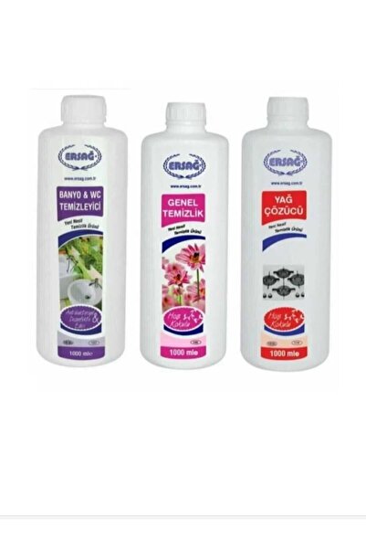 Ersağ ERSAĞ GENEL TEMİZLİK, BANYO WC, YAĞ ÇÖZÜCÜ (3*1000 ml)