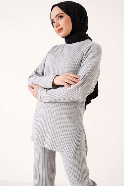 EkoGiyim Hijab Κοτλέ μακρυμάνικο παντελόνι μπλούζας δύο τεμαχίων
