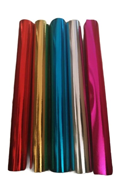 Bigibu Aynalı Metalik Metalize Fon Kartonu 50x70cm 5 Adet (5 Farklı Renk)