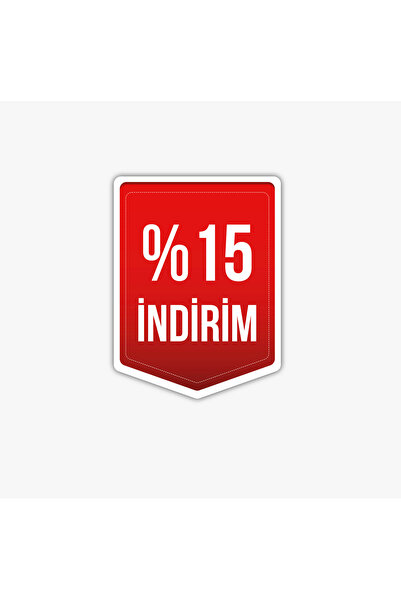 %15 İndirim Etiketi 5x6 CM Tüm Yüzeylere Uygulanır 100 adet