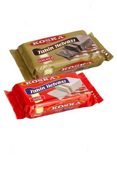 Koska Tahini Halva 200 Gr. X 2 (Plain + Cocoa)