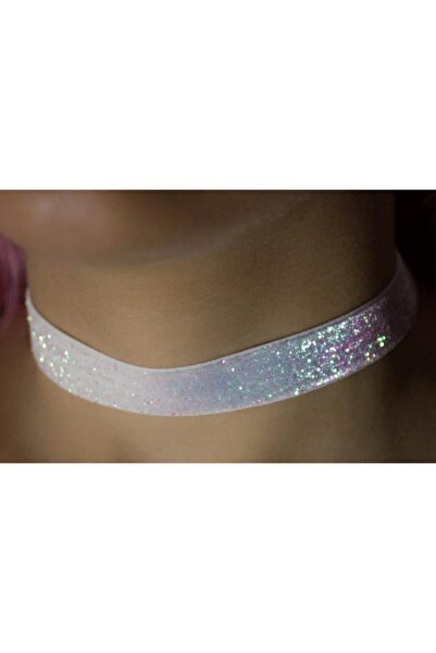 Nishstyle 1 Cm Simli Beyaz Renk Kadın Choker Kolye