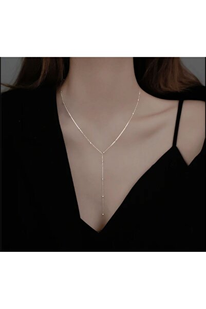 Nishstyle Altin Renk Top Zincir Uzantılı Choker Kolye