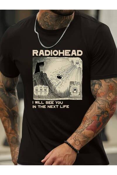 l'eivor Tricou cu imprimeu Radiohead - Negru